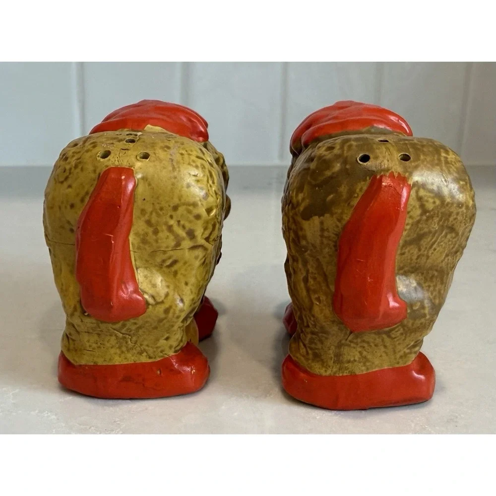 Vintage Shaggy Horse Pony Folk Art Salt & Pepper Shakers Japan 1970's‎ Funky MCM